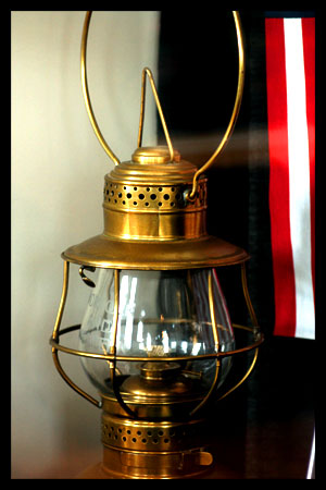 Steel railroad lantern from the museum collection