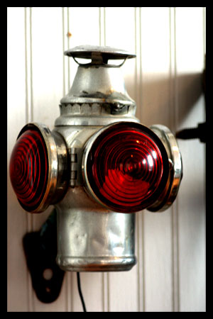 Gas railroad lamp from the museum collection